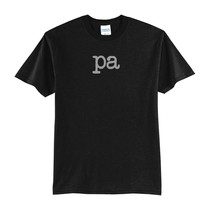 PA-BLACK T-SHIRT-NEW ALL SIZES-GREAT GIFT-USA-STATE ABBREVIATION-PENNSYL... - $17.81+