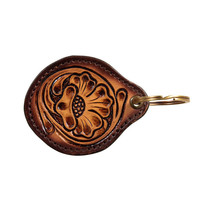 Myra Bag #7567 Key Fob 2.25&quot; x 2.5&quot; Hand Tooled~Key Ring~&quot;Country Moonri... - £8.46 GBP