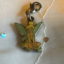 WALT DISNEY&#39;S TINKERBELL FROM PETER PAN CHARM SILVERTONE MULTI COLOR ENAMEL - £31.11 GBP