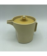 Tupperware Creamer #1414-6 Almond With Gold Push Button Lid Vintage EUC  - £8.09 GBP
