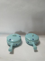 Vintage Cronin Blue Tulip Sugar Bowl/Mini Casserole w/Lid  Bake Oven USA... - £15.79 GBP