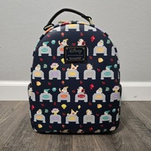Loungefly Disney Snow White &amp; the Seven Dwarves Beds Allover Print Mini Backpack - £39.05 GBP