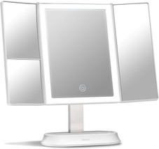 Fancii Trifold Makeup Mirror With Natural Led Lighting, Lighted Vanity Mirror - $46.95
