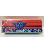 VTG Halsam Magna Dominoes No 225 Replacement Empty Box Red White Blue - £6.92 GBP