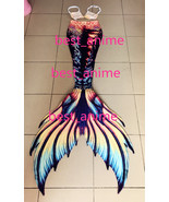 2020 Black Pearl Mermaid Tail Kids Women with Flipper Mermaid Costume Sw... - £75.22 GBP
