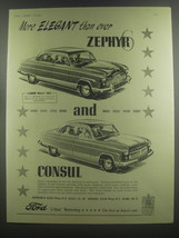 1953 Ford Zephyr 6 and Consul Cars Ad - More elegant than ever - £14.76 GBP