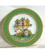 Garden Vignette Sakura Salad Plate Multi Motif Gardening Scenes Birdhouses - €16,86 EUR