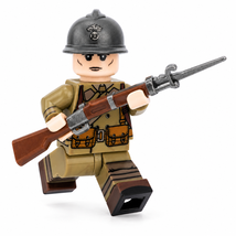 WWII French Adrian Helmet Rifleman 1pc Minifigure - $3.99