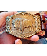 Buckthorn premium leather brown belt Wyoming Studio Artworks Brass Buckle - €64,99 EUR Buckthorn premium leather brown belt Wyoming Studio Artworks Brass Buckle - €64,99 EUR