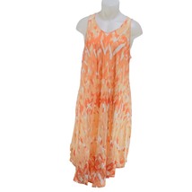 AMERICAN CROWN Women&#39;s Sleeveless Orange Abstract Print Dress One Size F... - $22.49
