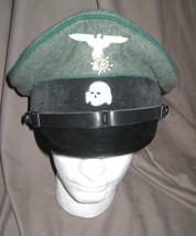 German ww2 elite Waffen ss replica reproduction Mountain Troops peak cap... - £106.19 GBP