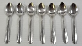 AP) Vintage Set of 7 Stainless Steel Demitasse Dessert Spoons USA - $9.89