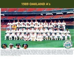 1989 OAKLAND ATHLETICS A&#39;s 8X10 TEAM PHOTO BASEBALL PICTURE MLB - £3.87 GBP