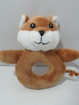 Bass Pro Shops Aurora World brown red fox small plush ring baby toy rattle  - £6.34 GBP