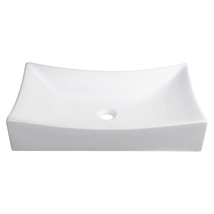 26&quot; Vessel Sink Porcelain Ceramic Above Counter Bowl Basin Pop Up Drain ... - $210.65