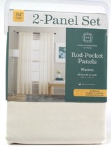 1 Ct Home Expressions 84&quot; 2 Rod Pocket Panel Set Warren 40in x 84in Each... - £30.66 GBP
