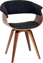 Armen Living Summer Chair in Charcoal Fabric and Walnut Wood Finish, 31&quot; x 25&quot; x - £134.25 GBP