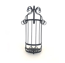 Gothic Black Scrolled Wrought Iron Wall Sconce Candle Holder 20&quot; Spanish Revival - $148.49