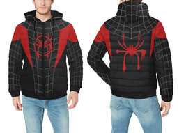 Spider-Man Miles Morales Mens Hooded Puffer Jacket   - £71.93 GBP