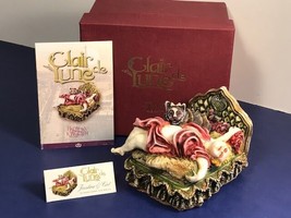 Harmony Kingdom Clair de Lune figurine Justine cat anthropomorphic bed NIB decor - £23.70 GBP