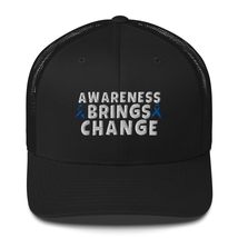 Awareness Brings Change Stop Violence Sexual Assault Awareness Embroidery Trucke - £23.45 GBP