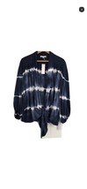 NWT Young fabulous &amp; Broke navy tie dye wrap top  shirt $165 size XS Ado... - £41.85 GBP