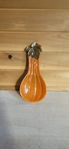 Vintage Fall Gourd Squash Pumpkin Ceramic Halloween Trivet Spoon Pan - £14.73 GBP