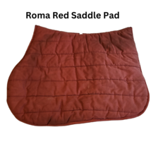 Roma Quilted English All purpose Forward Saddle Pad Red USED image 1