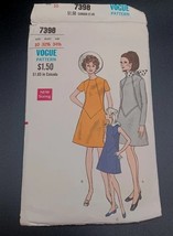VINTAGE VOGUE SEWING PATTERN #7398  SIZE 10 - DRESS UNCUT - $8.99 VINTAGE VOGUE SEWING PATTERN #7398  SIZE 10 - DRESS UNCUT - $8.99