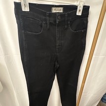 Madewell 10&quot; High Rise Skinny Jeans Black, Size 28 - $781.20 MXN