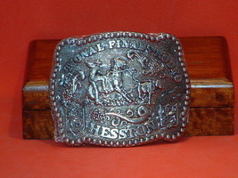 New 1985 National Finals Rodeo Hesston Belt Buckle - £13.43 GBP