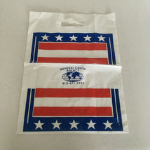 Vintage travel general cruise agency red white blue plastic bag movie ph... - $19.75