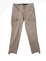 Democracy Womens Size 12 Tan &quot;Ab&quot;Solution Cargo Pants Snap Hem Utility Grunge  - $27.60