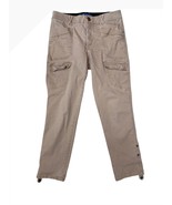 Democracy Womens Size 12 Tan &quot;Ab&quot;Solution Cargo Pants Snap Hem Utility G... - $37.49 CAD