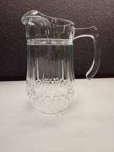 Cristal D&#39;Arques Longchamp 24% Lead Crystal Pitcher 48 oz France H 9½&quot; by Durand - £17.05 GBP