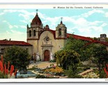 El Carmelo Missione Monterey Ca California Unp Non Usato Lino Cartolina U16 - $4.04