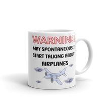 Warning May Spontaneously Start Talking About Airplanes Mug, Pilot Gift,... - £14.31 GBP