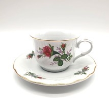 Truly Tasteful Vintage Teacup and Saucer Set Rose Gold Rimmed Collectable China - £14.53 GBP