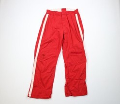 Vtg 40s 50s Mens 32 Thrashed Striped Button Fly Baseball Uniform Pants Red USA - £99.45 GBP