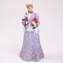 Home Interiors Homco MISS VIOLET Porcelain Lady Figurine No Parasol 8&quot; 1... - £8.42 GBP