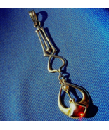 Amazing Antique Art Nouveau Garnet Pearl Pendant Elegant 10k Gold Medallion - $2,102.26 CAD