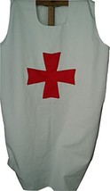 Medieval-ABS MEDIEVAL Crusader LARP Cosplay Costume Templar Knights Tunic Cross  - £35.95 GBP