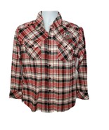 Avirex Shirt Boys Size L 14/16 Freedom Riders Plaid Flannel Long Sleeve ... - $12.82