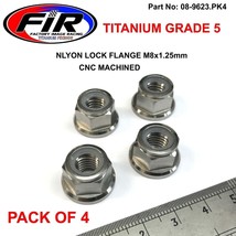 Titanium Pack Of 4 Flange Nuts M8X1.25MM Universal - £12.54 GBP
