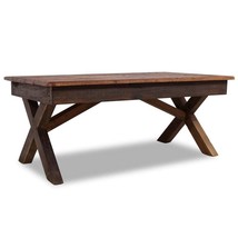 vidaXL Rustic Wood Coffee Table 43.3x19.7x17.7 Inches Reclaimed Solid Wood - $4,148.91 MXN