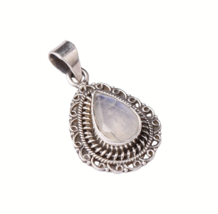 925 Sterling Silver Handmade Pendant Necklace Moonstone Gemstone Jewelry PS-1006 - £35.46 GBP