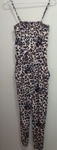 Women’s M Leopard Print Tank Capri Jumpsuit Bust 36” To 40” Inseam 24” New - £9.09 GBP