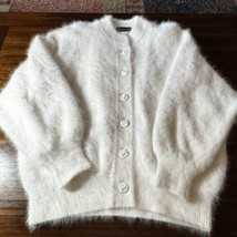 Venesha Cardigan Sweater Angora Fuzzy Vintage Dolman Sleeve Size Large W... - £90.55 GBP