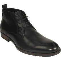 Men's Steve Madden Boot High Top Shoes Lace up Soft Leather Shaunn Black image 3