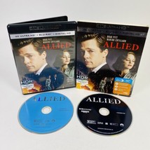 Allied (4k Ultra HD + Blu-ray, 2016) w/ Slipcover Brad Pitt Marion Cotil... - £9.56 GBP